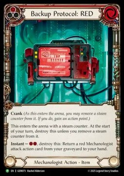 Backup Protocol: RED [GEM073] (GEM Pack Promos) Cold Foil