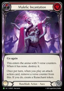 Malefic Incantation (Red) [GEM075] (GEM Pack Promos) Cold Foil