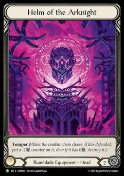 Helm of the Arknight (Extended Art) [GEM081] (GEM Pack Promos) Rainbow Foil