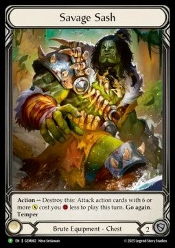 Savage Sash (Extended Art) [GEM082] (GEM Pack Promos) Rainbow Foil