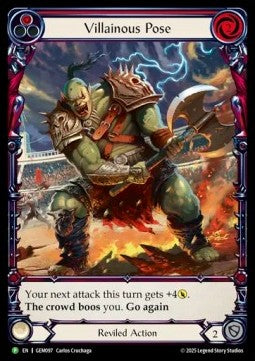 Villainous Pose (Red) (Extended Art) [GEM097] (GEM Pack Promos) Rainbow Foil
