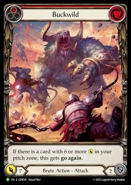 Buckwild (Red) (Extended Art) [GEM101] (GEM Pack Promos) Rainbow Foil