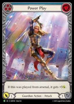 Power Play (Blue) (Extended Art) [GEM103] (GEM Pack Promos) Rainbow Foil