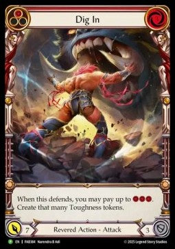 Dig In (Red) (Extended Art) [FAB384] (FAB Promos) Rainbow Foil