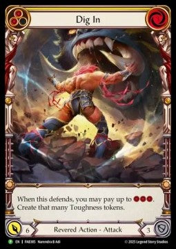 Dig In (Yellow) (Extended Art) [FAB385] (FAB Promos) Rainbow Foil