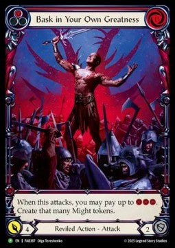 Bask in Your Own Greatness (Red) (Extended Art) [FAB387] (FAB Promos) Rainbow Foil