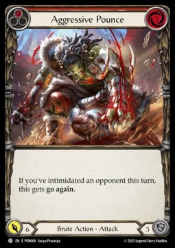 Aggressive Pounce (Red) [PEN009] (Compendium Of Rathe) Rainbow Foil