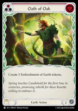 Oath of Oak (Red) [PEN219] (Compendium Of Rathe) Rainbow Foil