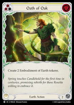 Oath of Oak (Yellow) [PEN220] (Compendium Of Rathe) Rainbow Foil