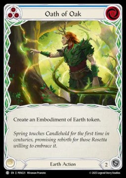 Oath of Oak (Blue) [PEN221] (Compendium Of Rathe) Rainbow Foil