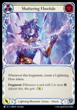 Shattering Flowtide (Yellow) [OMN025] (Omens of the Third Age) Rainbow Foil