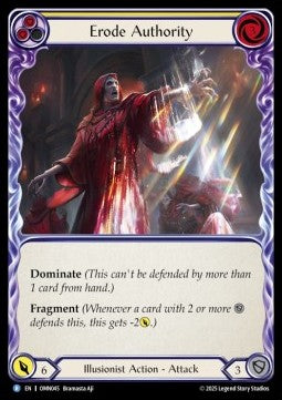 Erode Authority (Yellow) [OMN045] (Omens of the Third Age) Rainbow Foil