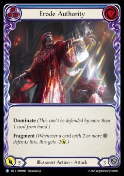Erode Authority (Blue) [OMN046] (Omens of the Third Age) Rainbow Foil