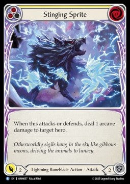 Stinging Sprite (Yellow) [OMN057] (Omens of the Third Age) Rainbow Foil