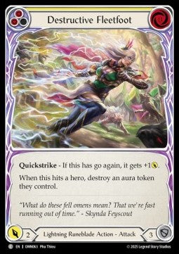 Destructive Fleetfoot (Yellow) [OMN063] (Omens of the Third Age) Rainbow Foil