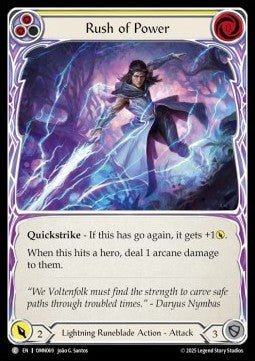 Rush of Power (Yellow) [OMN069] (Omens of the Third Age) Regular