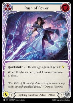 Rush of Power (Blue) [OMN070] (Omens of the Third Age) Regular