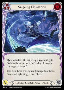 Singeing Flowstride (Blue) [OMN073] (Omens of the Third Age) Regular
