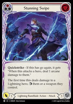 Stunning Swipe (Red) [OMN074] (Omens of the Third Age) Rainbow Foil