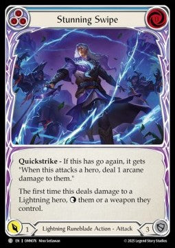 Stunning Swipe (Blue) [OMN076] (Omens of the Third Age) Rainbow Foil