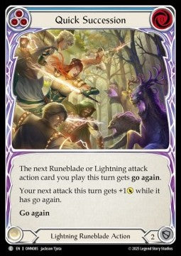 Quick Succession (Blue) [OMN085] (Omens of the Third Age) Rainbow Foil