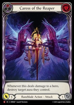 Caress of the Reaper (Extended Art) [OMN087] (Omens of the Third Age) Cold Foil