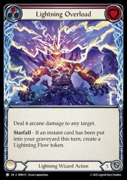 Lightning Overload (Red) [OMN115] (Omens of the Third Age) Rainbow Foil