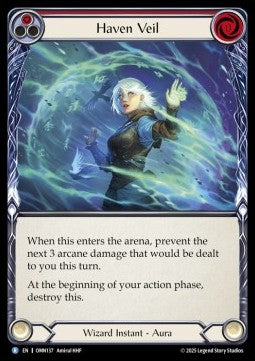 Haven Veil (Red) [OMN137] (Omens of the Third Age) Rainbow Foil