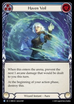 Haven Veil (Blue) [OMN139] (Omens of the Third Age) Rainbow Foil