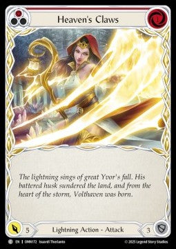 Heaven's Claws (Red) [OMN172] (Omens of the Third Age) Regular