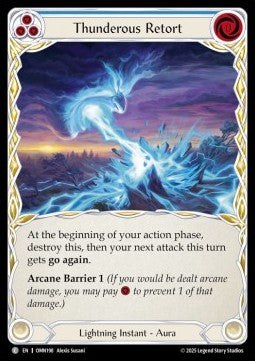 Thunderous Retort (Blue) [OMN198] (Omens of the Third Age) Regular