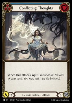 Conflicting Thoughts (Blue) [OMN221] (Omens of the Third Age) Rainbow Foil