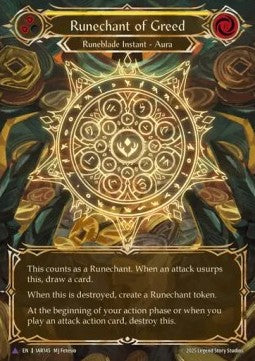 Runechant of Greed (Marvel) [OMN145] (Omens of the Third Age) Cold Foil