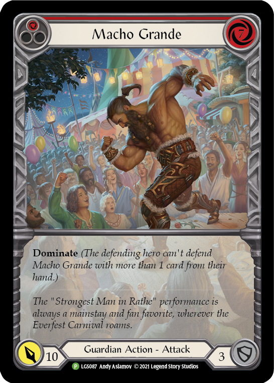 Macho Grande (Red) [LGS087] (Promo)  Rainbow Foil