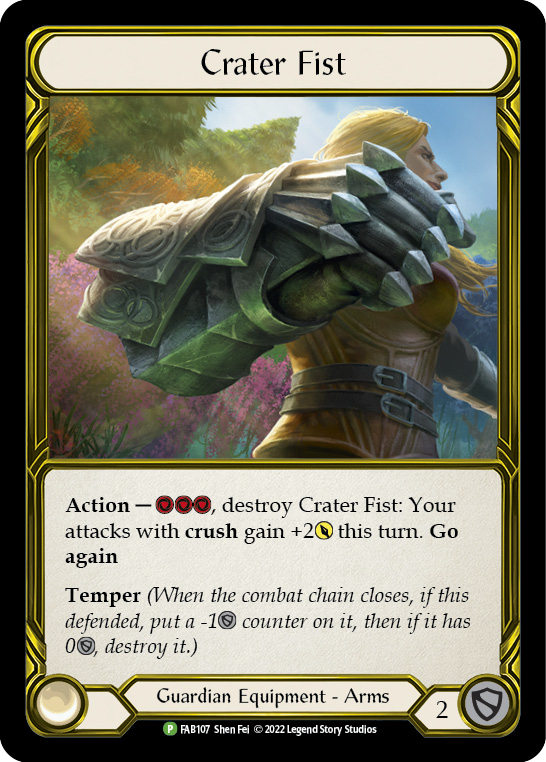 Crater Fist (Golden) [FAB107] (Promo)  Cold Foil
