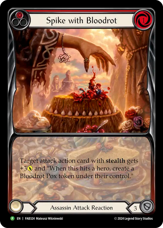 Spike with Bloodrot (Red) (Alternate Art) [FAB324] (FAB Promos) Rainbow Foil