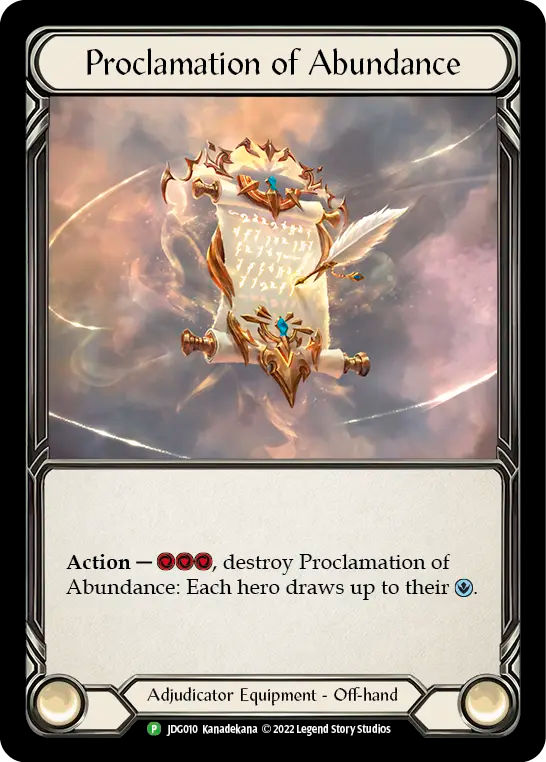 Proclamation of Abundance [JDG010] (Judge Promos) Rainbow Foil