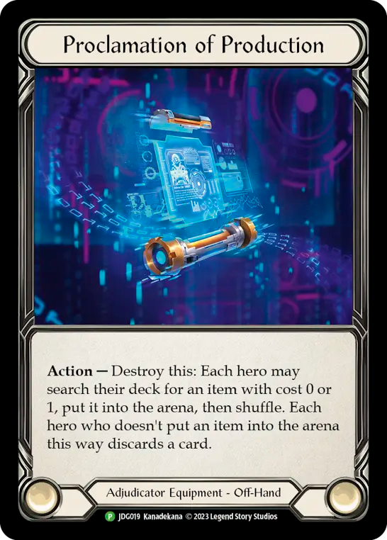 Proclamation of Production [JDG019] (Judge Promos) Cold Foil