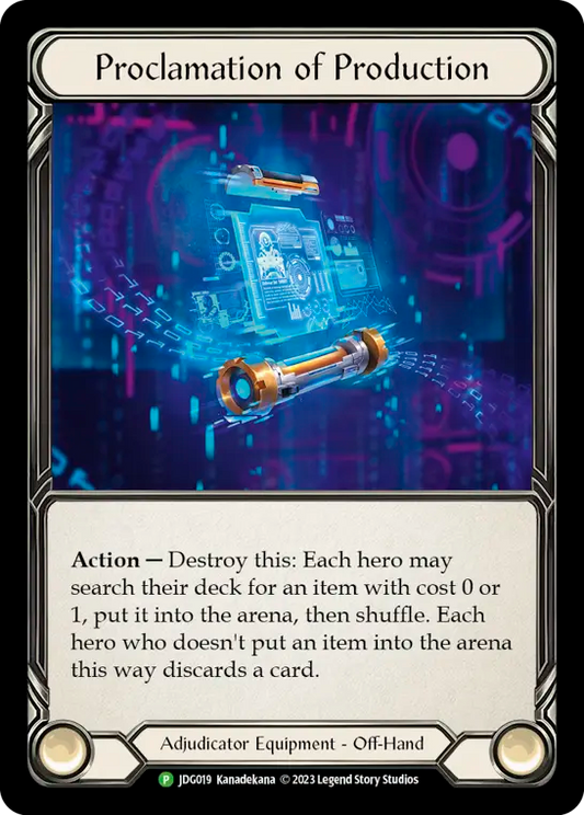 Proclamation of Production [JDG019] (Judge Promos) Cold Foil