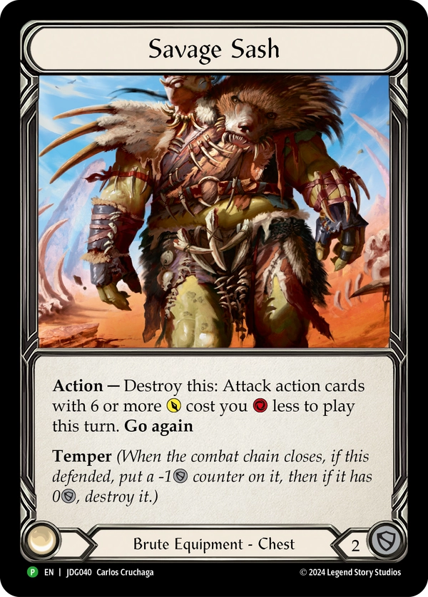 Savage Sash [JDG040] (Judge Promos) Cold Foil