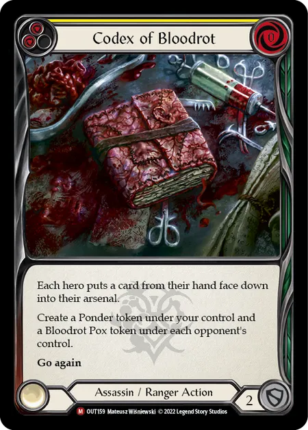 Codex of Bloodrot [OUT159] (Outsiders)  Rainbow Foil