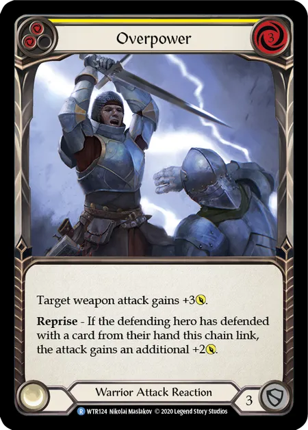 Overpower (Yellow) [WTR124] (Welcome to Rathe - Unlimited) Rainbow Foil