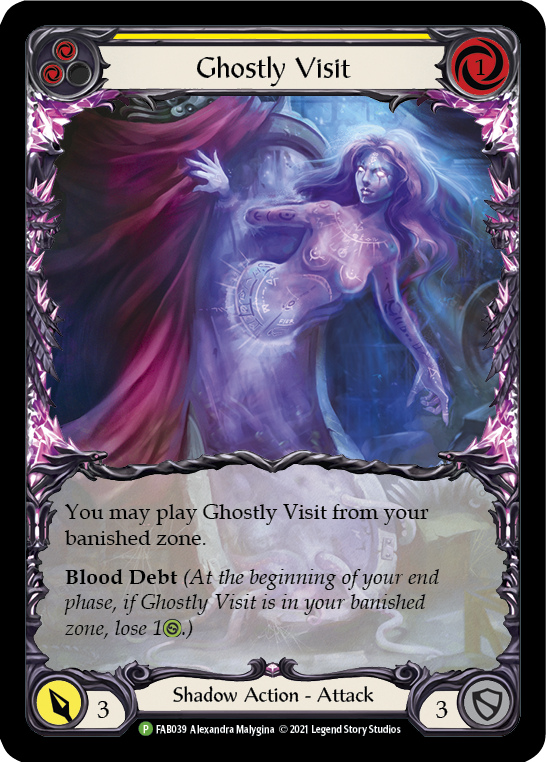 Ghostly Visit (Yellow) [FAB039] (Promo)  Rainbow Foil