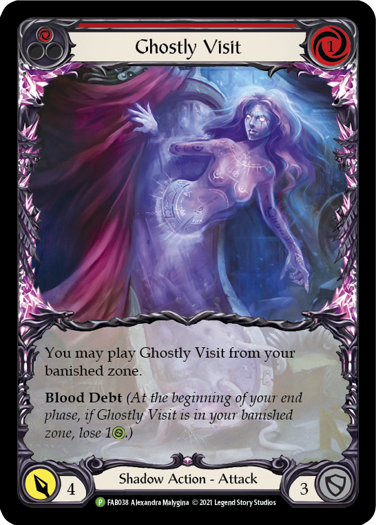 Ghostly Visit (Red) [FAB038] (Promo)  Rainbow Foil