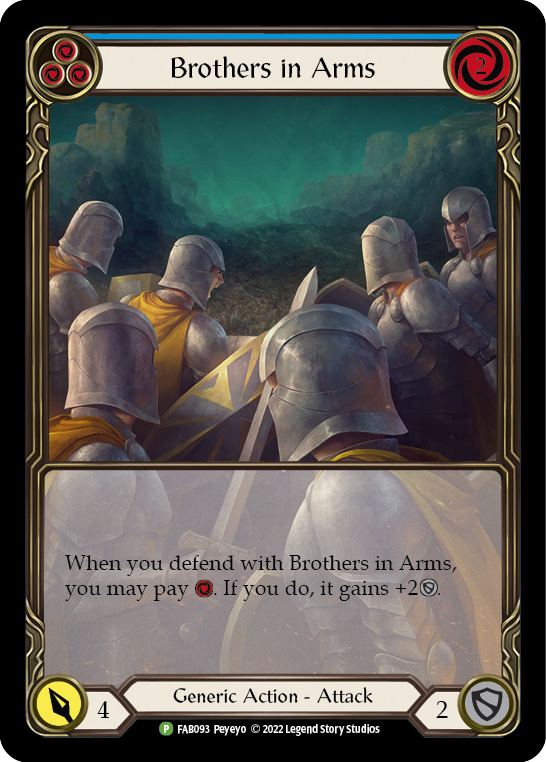 Brothers in Arms (Blue) [FAB093] (Promo)  Rainbow Foil