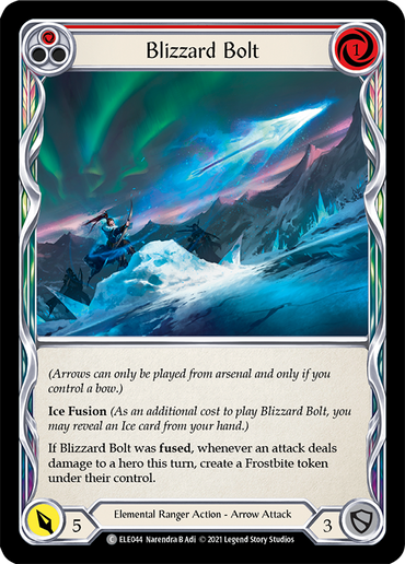 Blizzard Bolt (Red) [ELE044] (Tales of Aria)  1st Edition Rainbow Foil