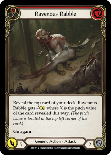 Ravenous Rabble (Red) [ARC191-C] (Arcane Rising)  1st Edition Normal