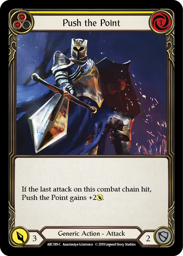 Push the Point (Yellow) [ARC189-C] (Arcane Rising)  1st Edition Rainbow Foil