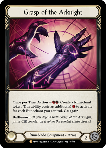 Grasp of the Arknight [U-ARC078] (Arcane Rising Unlimited)  Unlimited Rainbow Foil