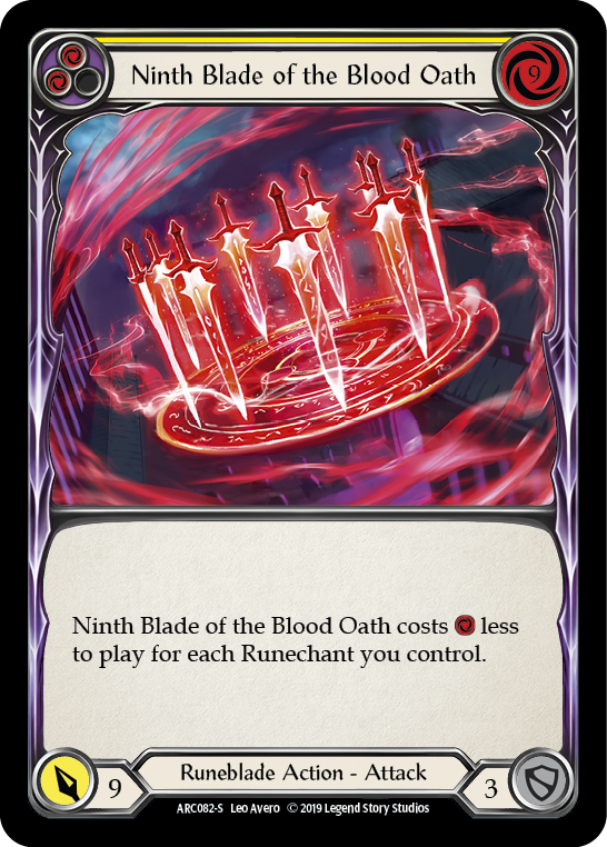 Ninth Blade of the Blood Oath [ARC082-S] (Arcane Rising)  1st Edition Rainbow Foil